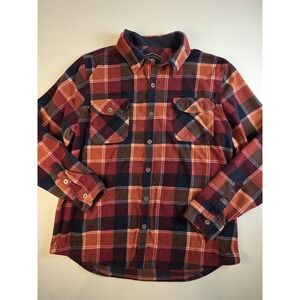 Freedom Foundry Men's Soft Fleece Shirt XL Plaid Red Button Up Long Sleeve